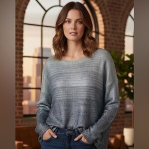 Anthropologie Willow & Clay metallic ombré sweater